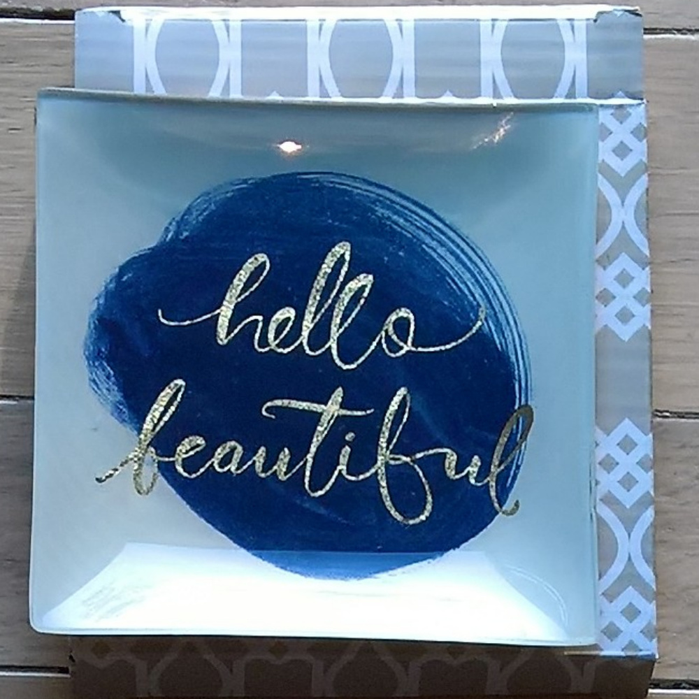 NIB Fringe Studio Hello Beautiful Square Tray